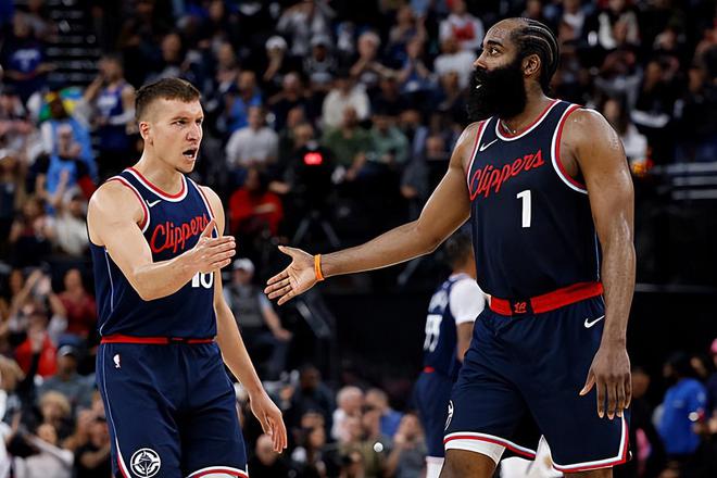 NBA 季后赛快船胜掘金追平总比分，博格丹表现下滑待提升