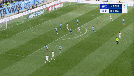 大连英博主场0-2负北京国安，三中卫体系演练因人员短板效果待察