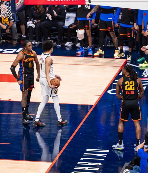5月6日NBA季后赛西部半决赛：掘金客场险胜雷霆，首战1-0领先