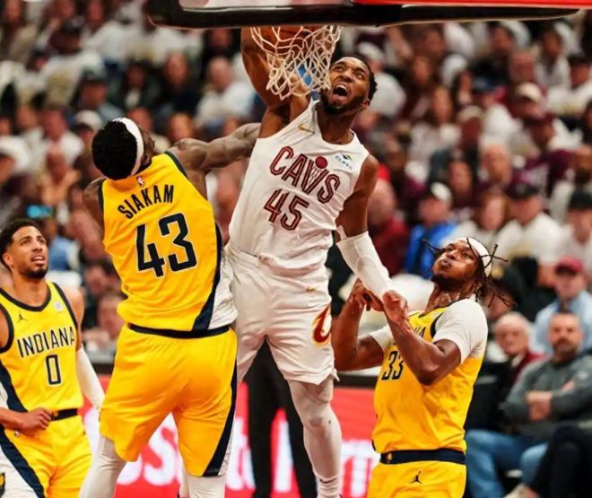 NBA2024 - 25赛季季后赛次轮：骑士队困境，加兰伤病成关键