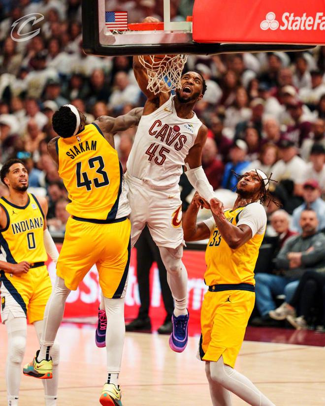 5月7日NBA季后赛半决赛G2：骑士缺3大主力遭步行者逆转2-0领先