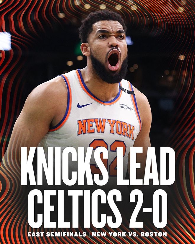 5月8日NBA季后赛：尼克斯逆转险胜凯尔特人，2-0领先