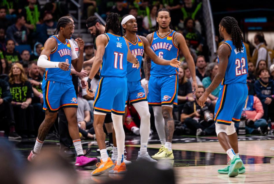 NBA 季后赛次轮 G2：雷霆大胜掘金，赛后亚历山大杰林带来四大惊喜