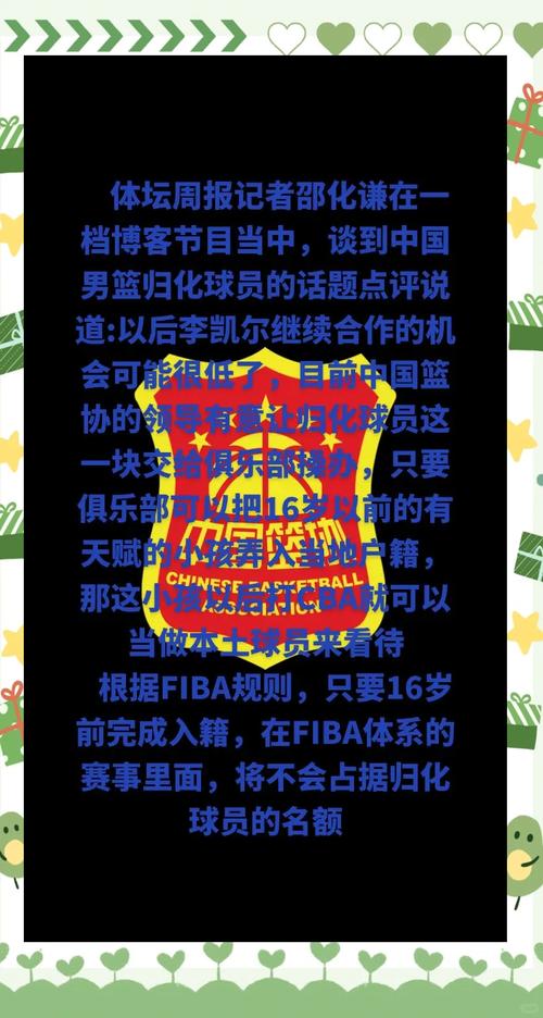 5月8日中国篮协启动归化球员流程，明确选拔原则及主帅标准