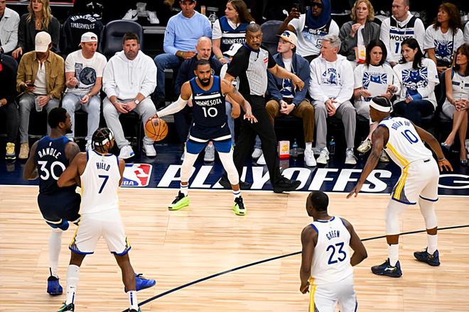 NBA 季后赛森林狼胜勇士扳平总比分，迈克-康利表现平平